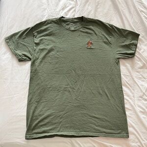 Riot Society Olive Green Tee with Embroidered Design
